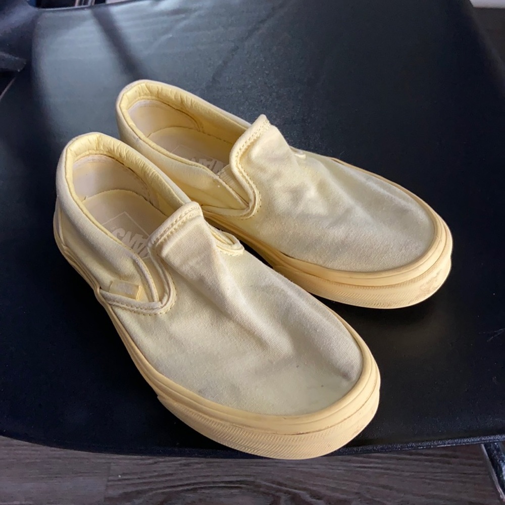 Yellow slip on vans